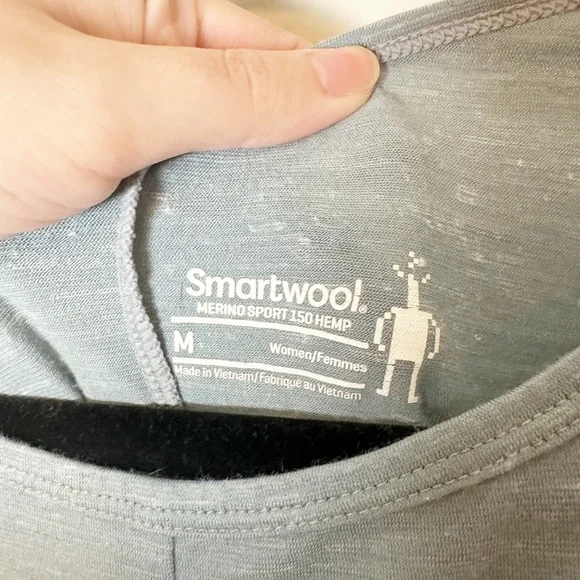 Smartwool Everyday Exploration Merino Wool Hemp Tank Dress Light Blue Medium - Picture 5 of 7